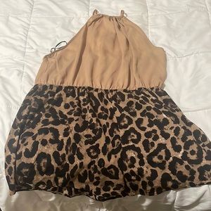 Backless shein cheetah romper